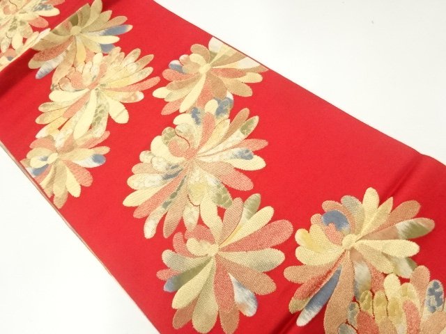JAPANESE KIMONO / NAGOYA OBI / WOVEN KIKU 